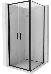 Mexen Exo, cabina de dus cu usa batanta 80 x 80 cm, sticla transparenta 6 mm, profil negru, 814-080-080-70-00