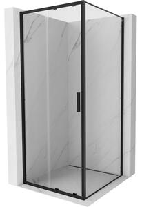 Mexen Exo, cabina de dus cu usa culisanta 90 x 90 cm, sticla transparenta 6 mm, profil negru, 8151-090-090-70-00