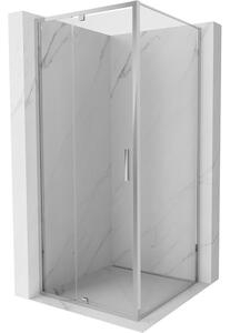 Cabină de duș cu balamale Mexen Exo 110 x 110 cm, sticlă transparentă, profil cromat, 819-110-110-01-00