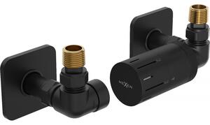 Mexen G05, set radiator termostatic axial cu capac, negru mat, W903-958-909-70