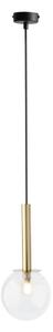 Lustră pe cablu DAISY 1xG9/12W/230V d. 14 cm auriu/negru/transparent