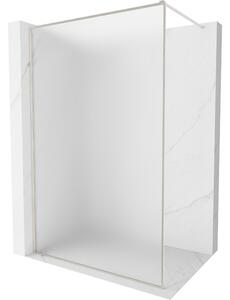 Mexen, Perete de duș Mexen Kioto-XF cu ramă 50 x 202 cm, mat 10 mm, nichel mat - 800-050-104-97-30-X