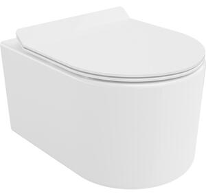 Mexen Sofia, vas WC suspendat 490x360x355 mm, Rimless Tornado + scaun WC duroplast, alb lucios, 30540100T