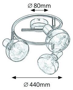 Rabalux 5549 - Lampă spot HOLLY 3xE14/40W/230V auriu