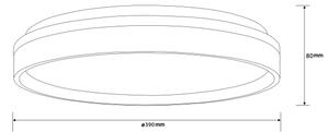 Plafonieră LED Brilliant KALMAR LED/26W/230V 3000K d. 39 cm negru