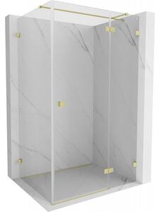 Mexen Lunar T, duș cu balamale dreapta 115 x 80 cm, sticlă transparentă de 8 mm, profil auriu mat, 834T-115-080-55-00-P