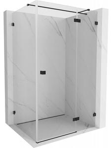 Mexen Lunar T cabină de duș cu balamale pe partea dreaptă 115 x 90 cm, sticlă transparentă, negru mat, 834T-115-090-70-00-P