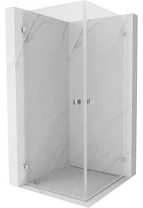 Mexen Lunar-B Duo, duș cu balamale 70 x 70 cm, sticlă transparentă de 8 mm, profil cromat, 832-070L-070P-01-00