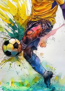 Ilustrație Sport Watercolor Football, Justyna Jaszke