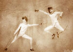 Ilustrație Fencing Sport Art, Justyna Jaszke