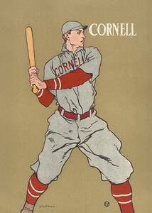 Ilustrație Vintage Drawing of a Baseball Player, Edward Penfield