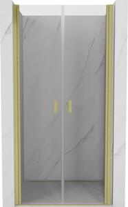Ușă de duș Mexen MIST cu deschidere (d+d) 70x200 cm 6 mm auriu periat, transparentă, 8A7-070-000-55-00