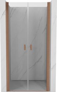 Ușă de duș Mexen cu deschidere MIST (d+d) 70x200 cm 6mm cupru periat, transparentă, 8A7-070-000-65-00