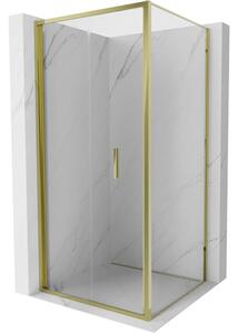 Mexen Exo, cabină de duș pliabilă 70 x 70 cm, sticlă transparentă, aurie, 816-070-070-50-00