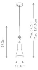 Lustră pe cablu Elstead ETOILE-P-S-AB ETOILE 1xE27/60W/230V d. 13,3 cm auriu