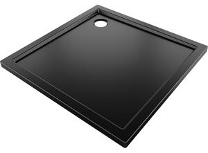 Mexen Flow, cădiță de duș pătrată subțire 70 x 70 cm, negru mat, 46S707070