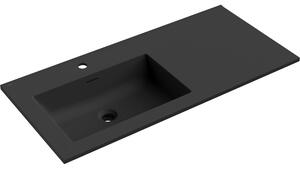 Mexen Otis, lavoar încorporat 101 x 46,5 cm, stânga, negru mat, 25181071L