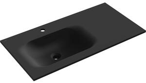 Mexen Vela, lavoar încorporat 91 x 46,5 cm, stânga, negru mat, 25239071L