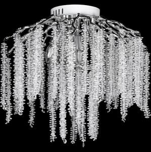 Lustră aplicată 6xE14/60W/230V + 3xLED/3W d. 54 cm crom lucios