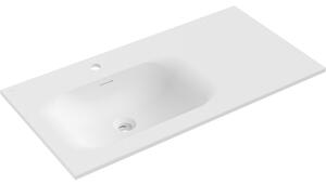Mexen Vela, lavoar încorporat 91 x 46,5 cm, stânga, alb mat, 25239001L