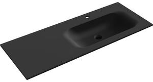 Mexen Vela, lavoar încorporat 121 x 46,5 cm, dreapta, negru mat, 25231271P