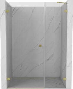 Mexen Lunar-B, ușă de duș cu balamale pe stânga 110 cm, sticlă transparentă de 8 mm, profil auriu mat, 832S-110-050-55-00-L