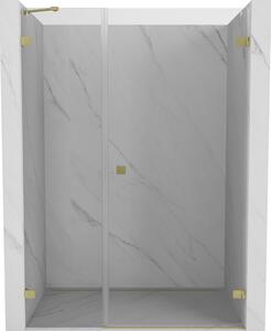 Mexen Lunar-B, ușă de duș cu balamale pe dreapta 150 cm, sticlă transparentă de 8 mm, profil auriu mat, 832S-150-050-55-00-P