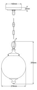 Lustră pe lanț Feiss FE-PARKMAN-PS-PN PARKMAN 1xE27/60W/230V