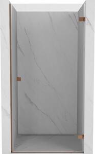 Mexen Lunar-B, Ușă de duș pivotantă dreapta 60 cm, sticlă transparentă de 8 mm, profil auriu-roz, 832-060-000-60-00-P