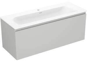 Mexen Orio, mobilier baie 120 cm cu lavoar Vela, 1 sertar, gri mat/alb mat, 91A10-12047-1-BF62-W23M01
