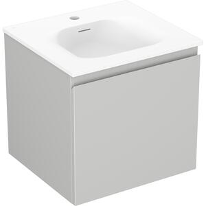 Mexen Orio, mobilier baie 50 cm cu lavoar Vela, 1 sertar, gri mat/alb mat, 91A10-05047-1-BF62-W23M01