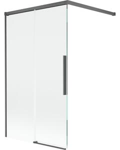 Mexen Rox, paravan de baie glisant cu 2 aripi 100 x 150 cm, sticlă transparentă de 8 mm, profil grafit periat, 8C9-100-003-66-00