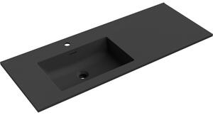 Lavoar de blat Mexen Otis, stânga, 121 × 46,5 cm, negru mat, 25181271L