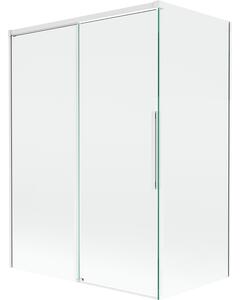 Mexen Rox, paravan de baie glisant cu 2 aripi 120 + 70 x 150 cm, sticlă transparentă de 8 mm, profil alb, 8C9-120-070-20-00