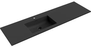 Lavoar de blat Mexen Otis, stânga, 161 × 46,5 cm, negru mat, 25181671L