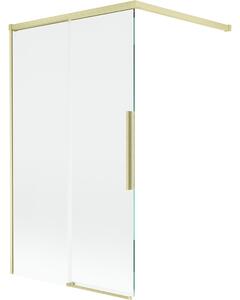 Mexen Rox, paravan de baie glisant cu 2 aripi 100 x 150 cm, sticlă transparentă de 8 mm, profil auriu mat, 8C9-100-003-55-00