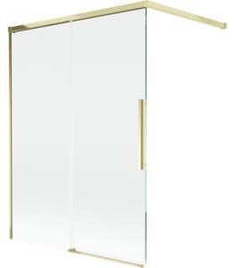 Mexen Rox, paravan de baie glisant cu 2 aripi 120 x 150 cm, sticlă transparentă de 8 mm, profil auriu lucios, 8C9-120-003-50-00