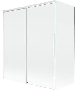 Mexen Rox, paravan de baie glisant cu 2 aripi 140 + 70 x 150 cm, sticlă transparentă de 8 mm, profil alb, 8C9-140-070-20-00