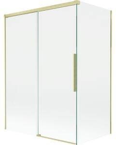Mexen Rox, paravan de baie glisant cu 2 aripi 120 + 70 x 150 cm, sticlă transparentă de 8 mm, profil auriu mat, 8C9-120-070-55-00