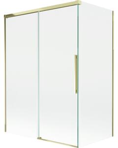 Mexen Rox, paravan de baie glisant cu 2 aripi 120 + 70 x 150 cm, sticlă transparentă de 8 mm, profil auriu lucios, 8C9-120-070-50-00
