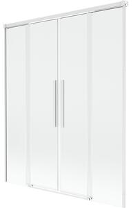 Mexen Rox, paravan de baie glisant cu 2 aripi 140 x 150 cm, sticlă transparentă de 8 mm, profil alb, 8C9-140-002-20-00