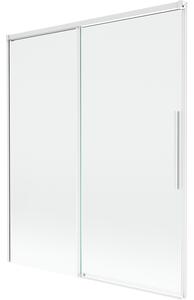 Mexen Rox, paravan de baie glisant cu 2 aripi 140 x 150 cm, sticlă transparentă de 8 mm, profil alb, 8C9-140-001-20-00
