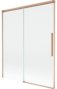 Mexen Rox, paravan de baie glisant cu 2 aripi 140 x 150 cm, sticlă transparentă de 8 mm, profil mat cupră, 8C9-140-001-65-00