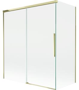 Mexen Rox, paravan de baie glisant cu 2 aripi 140 + 70 x 150 cm, sticlă transparentă de 8 mm, profil auriu lucios, 8C9-140-070-50-00