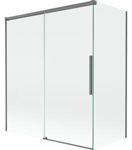 Mexen Rox, paravan de baie glisant cu 2 aripi 140 + 70 x 150 cm, sticlă transparentă de 8 mm, profil grafit, 8C9-140-070-95-00