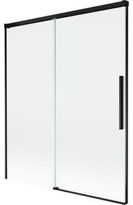 Mexen Rox, paravan de baie glisant cu 2 aripi 140 x 150 cm, sticlă transparentă de 8 mm, profil negru mat, 8C9-140-001-70-00