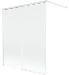Mexen Rox, paravan de baie glisant cu 2 aripi 140 x 150 cm, sticlă transparentă de 8 mm, profil alb, 8C9-140-003-20-00