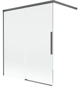 Mexen Rox, paravan de baie glisant cu 2 aripi 140 x 150 cm, sticlă transparentă de 8 mm, profil grafit periat, 8C9-140-003-66-00