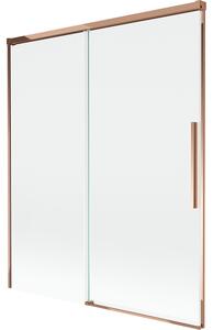 Mexen Rox, paravan de baie glisant cu 2 aripi 140 x 150 cm, sticlă transparentă de 8 mm, profil auriu-roz, 8C9-140-001-60-00