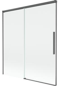 Mexen Rox, paravan de baie glisant cu 2 aripi 150 x 150 cm, sticlă transparentă de 8 mm, profil grafit periat, 8C9-150-001-66-00